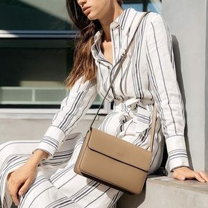PRISTINE MUD BEIGE ANGELA ROI HAMILTON CROSSBODY